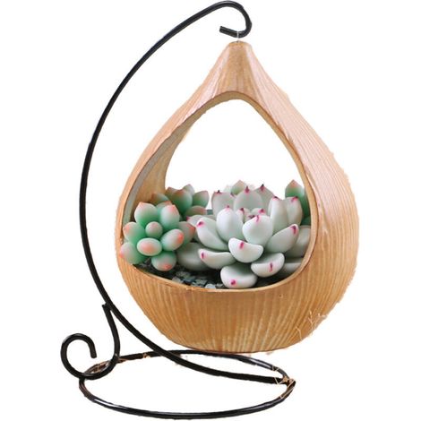 Petit pot de fleurs suspendu - pot de fleurs - usage intérieur et extérieur - (1/5)