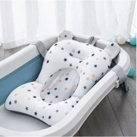 Coussin de bain pour bébé Tapis de bain pour nouveau-né Support de bain pour bébé Net Oreiller de baignoire pour bébé Siège de baignoire flottant antidérapant