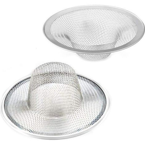 2 pcs Heavy Duty Acier Inoxydable Slop Panier Filtre Piège, 2.75" Top / 1" Maille Métal Évier Passoire, Parfait pour Cuisine Évier/Salle De Bains Baignoire Lavabo Siphon De Sol Balcon Trou De Vidange (1/5)