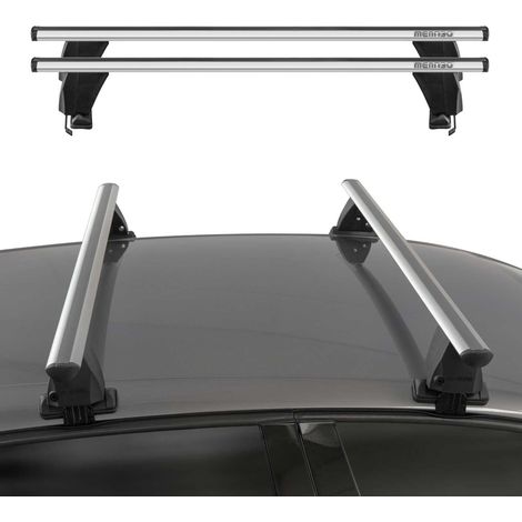 OMAC Barres de toit transversales en aluminium pour Hyundai Grand Santa Fe 2013-2018 – Antivol – Rainure en T – Testées City Crash – Charge Max 50 kg Argent (1/4)