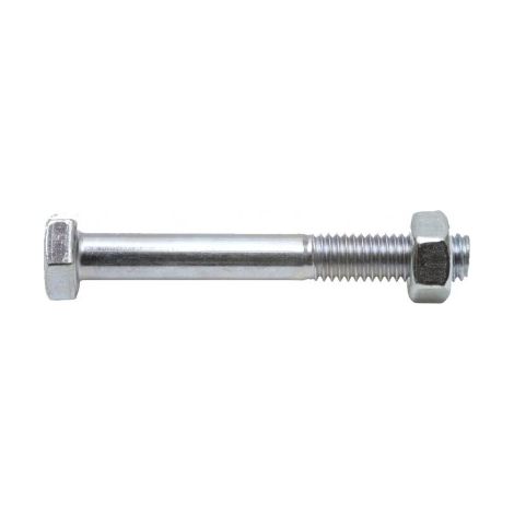 Mechanische Schraube 10 X 120 Sechskantkopf mit Mutter - Packung von 25 (1/2)