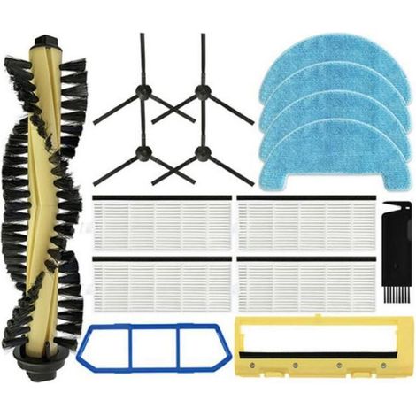 Brosse Principale - Filtre Hepa - Pour Aspirateur Robot ILife A4 A4S A40 Polaris PVCR 0726W 8260926W Amibot Spirit H2O - Lot de 11 Pièces (1/4)