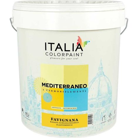 Italia colorpaint favignana rasato acrilsilossanico elastomerico termoriflettente tinta bianco - contenuto kg 8 - confezione 1