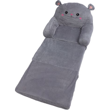 Canapé enfant pliable à motifs de dessins animés, en tissu et mousse respirante, idéal pour les bébés et les enfants, 3 couches (1/5)