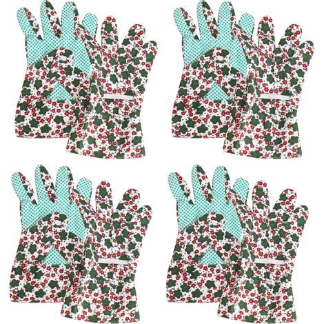4 paires de gants de jardin avec picots en PVC pour nettoyer le jardin, désherber, planter, arroser (Style 1)