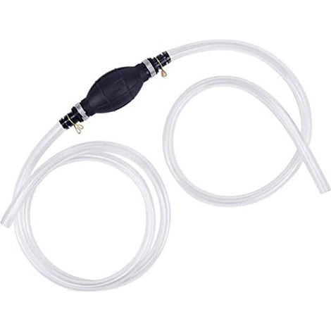 Bombas manuales, bombas de transferencia, bomba de gasolina manual con manguera de sifón portátil de 2 m, bomba de drenaje de combustible portátil, bomba de combustible de emergencia (1/4)