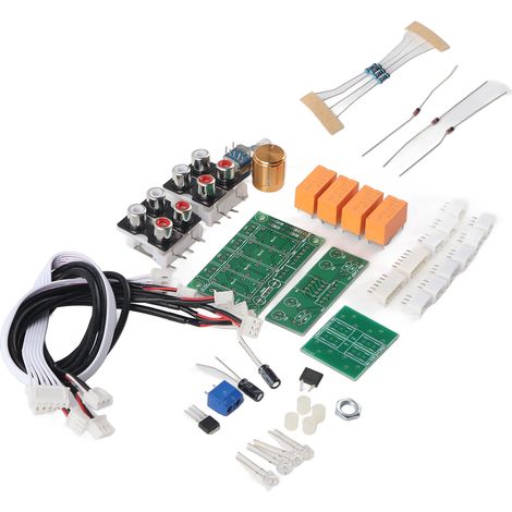 Module de commutation d'entrée audio, carte de commutation DIY, sélecteur de signal 4 voies, relais amplificateur (1/5)
