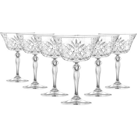 Rcr set 6 calici champagne Melodia vetro Luxion 26 cl (1/2)