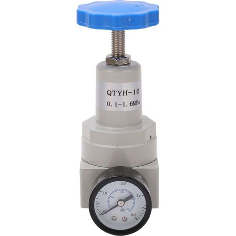Válvula de alivio automática de aleación de aluminio, regulador de presión de aire con manómetro, QTYH-10, 0,1-1,6 MPa (1/5)