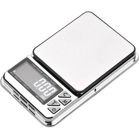 Balance électronique rechargeable USB, balance électronique de haute précision pour bijoux (1000 g/0,01 g)-AquaForge