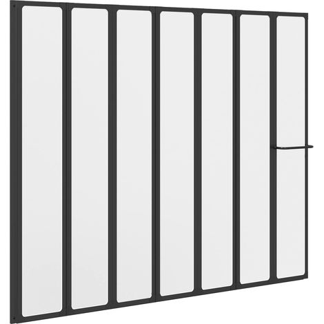 Maison Exclusive - Paroi de douche Noir 168 x 140 cm Aluminium (1/5)