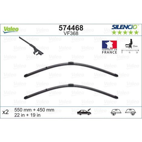 Balai d'essuie-glace Valeo 574468 HOLDEN 2048201345 2048203800 6272279