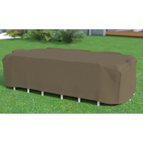 Funda mesa rectangular + 8 sillas vison 325 x 205 x h 90