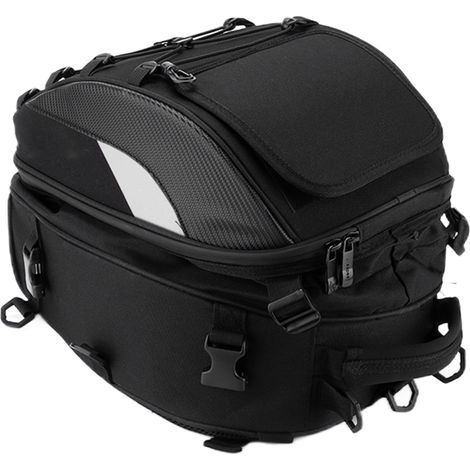 Universelle, reflektierende, wasserdichte Motorrad-Hecktasche aus hochdichtem, gewebtem Oxford-Gewebe (weiß) (1/5)
