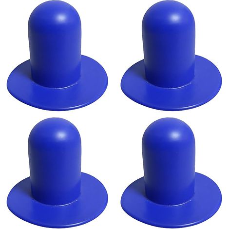 Lot de 4 bouchons muraux pour piscine - Pièces de rechange - Filtre de piscine hors sol - Filtre de pompe - Bouchons compatibles avec Intex et Bestway (bleu) (1/5)