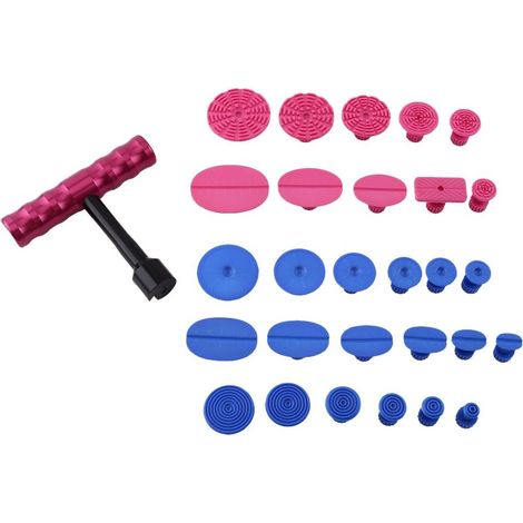29 Onglets D'extraction, Débosselage sans Peinture T Bar Extracteur Slide Hammer Colle Tabs Outils (1/5)