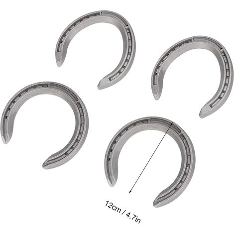 Juego de herraduras de aluminio – 4 piezas, modelo tipo 4 para deportes ecuestres (1/5)