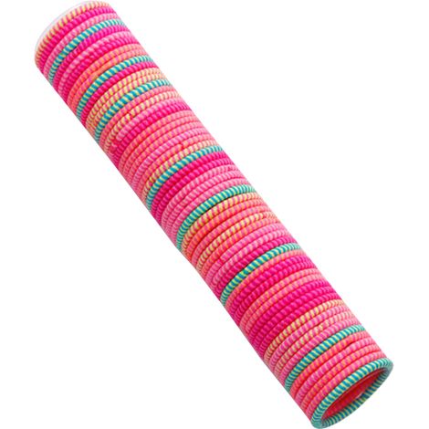 Paquete de 50 gomas elásticas de nailon de colores para niñas: coleteros y diademas para coletas, accesorios para el cabello que no dañan el cabello infantil, colores surtidos. (1/5)