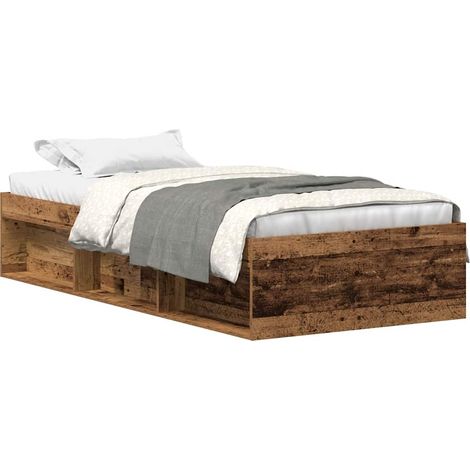 Maison Exclusive - Bettgestell ohne Matratze Altholz-Optik 90x190