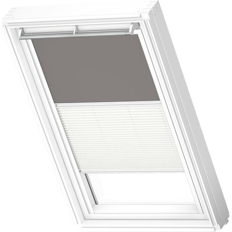 VELUX Original Store Duo Occultant et Tamisant (DFD), Cadre Blanc, MK08 Gris