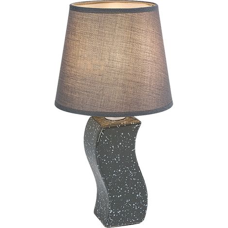 Lampe de table décorative grise avec abat-jour E14 40W Dayami (1/5)