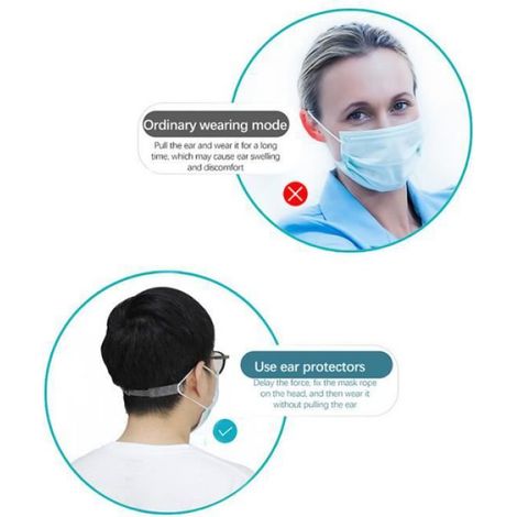 Accessoire de masque - Lot de 20 - Réglable - Confortable - Hypoallergénique (1/4)