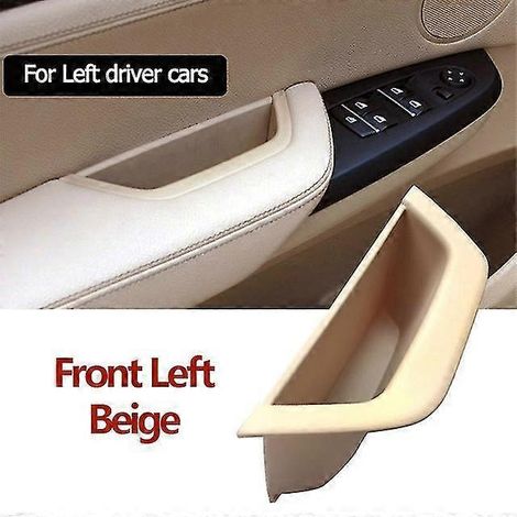 Poignée de porte intérieure gauche (côté conducteur) avec revêtement en cuir beige - Kit de remplacement pour BMW X3 X4 F25 F26 (2010-2016) (1/5)
