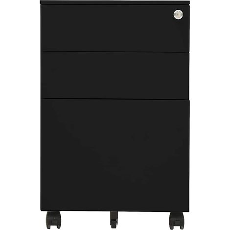Maison Exclusive - Armario archivador acero negro 39x45x60 cm (1/5)
