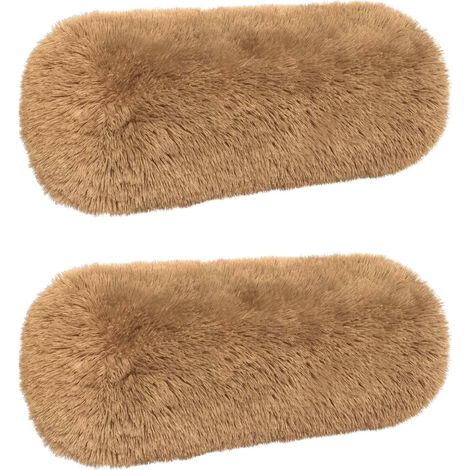 Kissenbezug 2 pcs HEERLEN Taupe Ø 15 x 40 cm PV Fleece vidaXL