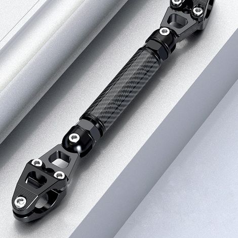 Barre d'équilibre universelle pour moto – Aluminium robuste 22 mm – Longueur réglable – Extension de guidon renforcée – Idéale pour contrôle précis des sports motorisés – Couleur : rougeur (couleur)