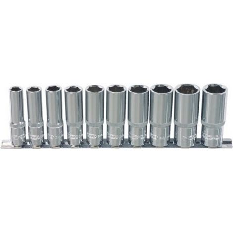 TrAdE Shop Traesio - Set Di Chiavi A Bussola Lunghe Multigrip Kit Da 1/2" Per Dadi Bulloni Rovinati -
