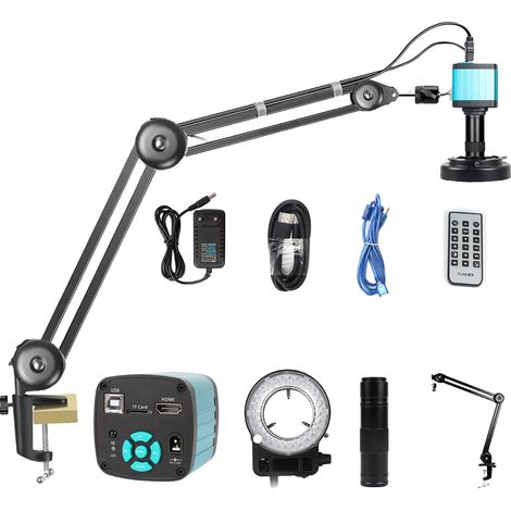 Kit de microscope numérique 4K, imagerie ultra-claire 48MP, grossissement 150X, support articulé stable pour une précision sans les mains (1/2)