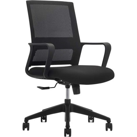 ZIK Sedia Ufficio Poltrona Girevole Ergonomica Scrivania Pc Regolabile con Braccioli - Nero (1/5)