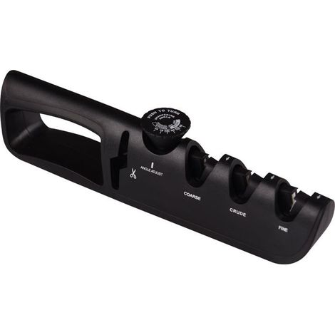 Aiguiseur Couteaux Professionnel à 3 Niveaux, Eguiseur à Angle Réglable, Affuteur Manuel Couteau Multifonction, Accessoires pour Couteaux de Cuisine (1/5)