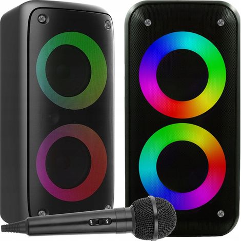 Altoparlante wireless Bluetooth XXL, colonna per feste, karaoke, boombox, microfono (1/5)