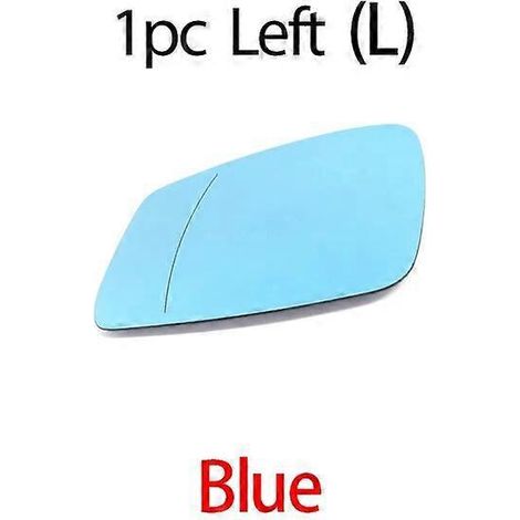 Beheizbares, elektrisches Weitwinkel-Außenspiegelglas, blau, für BMW 1er, 2er, 3er, 4er, 5er, 6er, 7er E84 F48 F20 F21 F40 F22 F23 F30 F31 F34 F10 F07 – 1 Stück links, blau