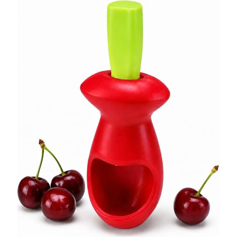 Dénoyauteur cerises portable rouge extraction rapide grand volume conservation confiture clafoutis tiroir (1/5)