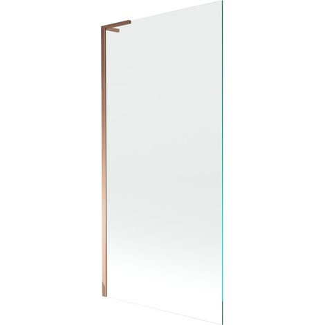 Mexen Next L mampara de bañera de 1 hoja 90 x 150 cm, transparente, oro rosa - 895-090-000-03-00-60 (1/5)