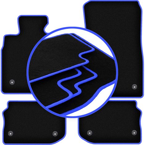 Alfombrillas CARLUX-BLUE para BMW 5 F10 berlina (VELCRO) (2010-2013) (1/5)