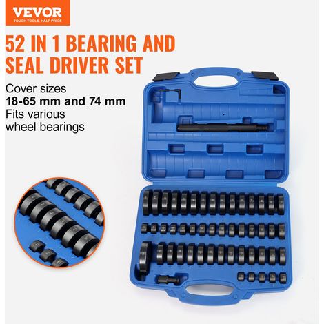 Extracteur de Roulement de Roue 52PCs Kit Montage et Démontage Silentbloc et Roulements 49 Disques en Acier 18-65 mm avec Coffret Jeu d'Accessoires pour Presse Roulement Joint Atelier Garage (1/5)