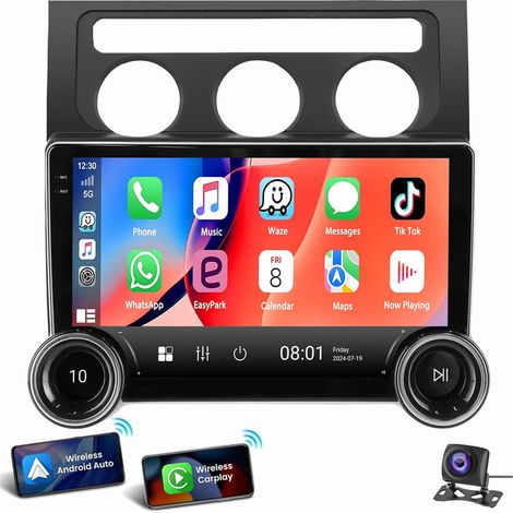 Pour VW Touran 1T1 1T2 1T3 2003-2010 Android 15 Autoradio GPS WiFi Carplay 2+32G CAM (1/5)