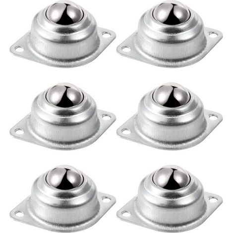 6 Pcs Roulettes de Meubles 25mm Universel Transfert à Billes Roulettes à Billes de Transfert Charge 35kg (1/4)