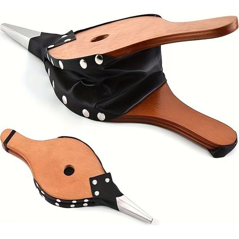 1 x Soufflet de barbecue en bois – Souffleur manuel pour grillades en plein air et camping (1/5)
