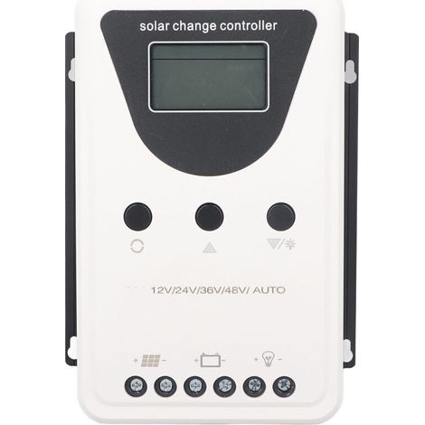 Régulateur de charge solaire, reconnaissance automatique DC 12V/24V/36V/48V, régulateur de charge solaire PWM, régulateur de charge pour panneau solaire à affichage LCD, 100A (1/4)