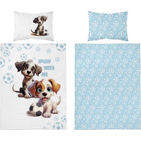 Babybettwäsche 90x120 Hunde BAUMWOLLE (1/4)