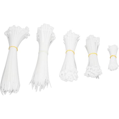 Packung mit 600 selbstsichernden Nylon-Kabelbindern, verschiedene Größen 10–30 cm, Kabel- und Leitungsmanagement, vielseitiges Befestigungswerkzeug (1/5)