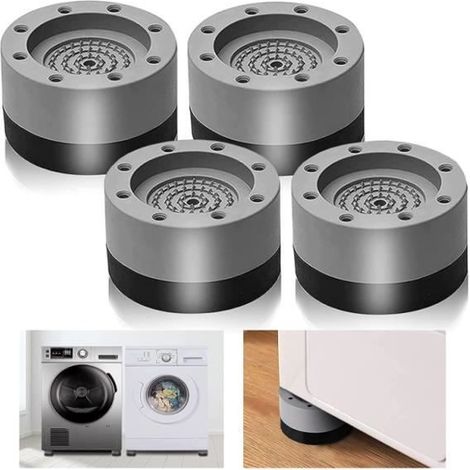 Patin Anti Vibration - Universel - Caoutchouc - Gris - A emboîter - Antivibration (1/4)