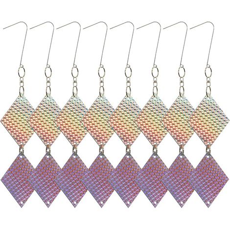 Réfléchissant Effaroucheur Oiseaux Exterieur,Anti Pigeon Balcon,Repulsif Pigeon,16pcs par Paquet Diamant,sans Clochettes