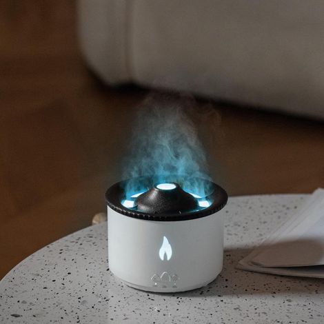 Diffuseur d'huiles essentielles à flamme, humidificateur d'huiles essentielles volcanique créatif, brumisateur automatique pour la maison, diffuseur d'huiles essentielles 360 ml (1/5)
