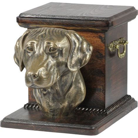 Rhodesian Ridgeback, cane leone africano - Urna per ceneri di cane con statuetta, elegante urna per cane, urna unica con busto di cane di Art-Dog (1/5)
